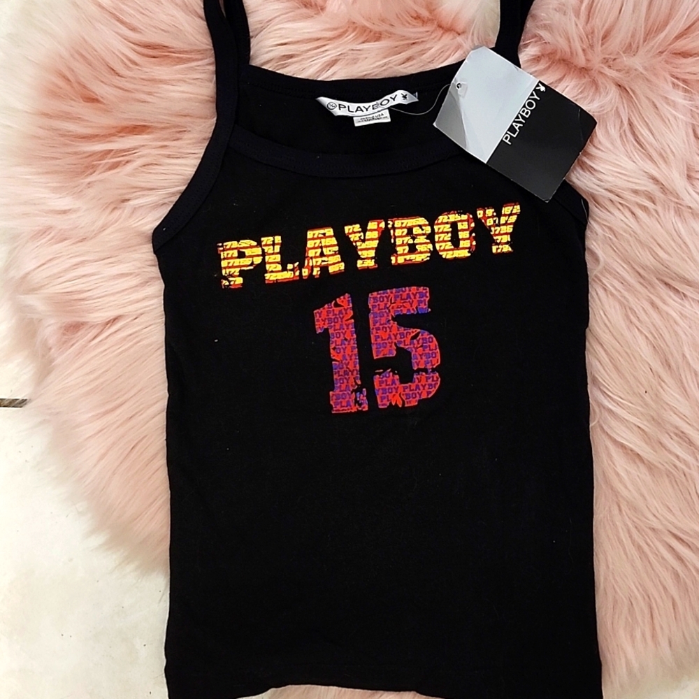 Brand New AUTHENIC PLAYBOY LOGO TANK TOP-S/M